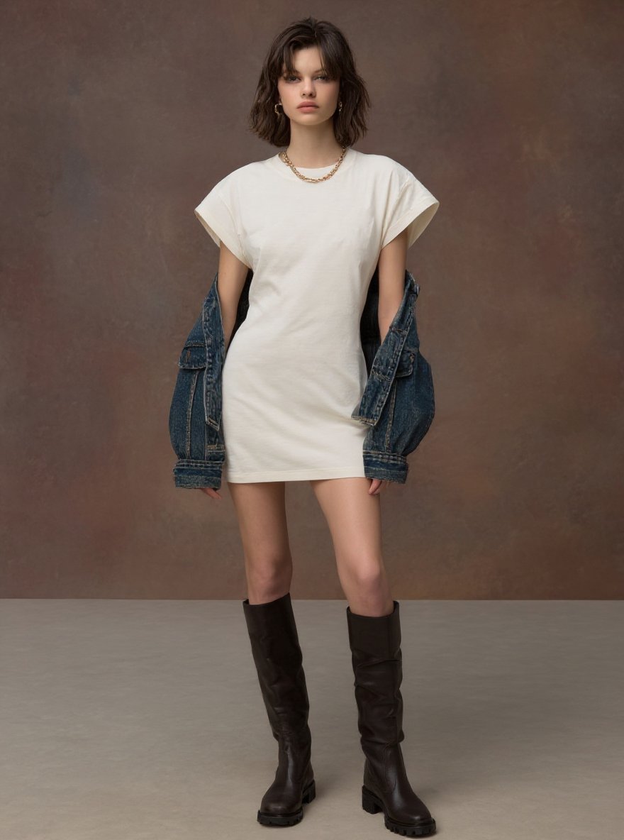 Summer Casual Round Neck Sleeveless Wide Leg Dress Ankle-Length Skirt Style Regular Fit Women's Clothing Autumn Fashion