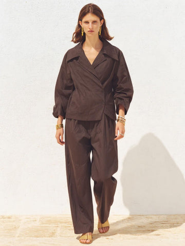 Women's Sets Autumn Winter Casual Fashion Solid Color Long Sleeve Lapel Full Length Pants Sets