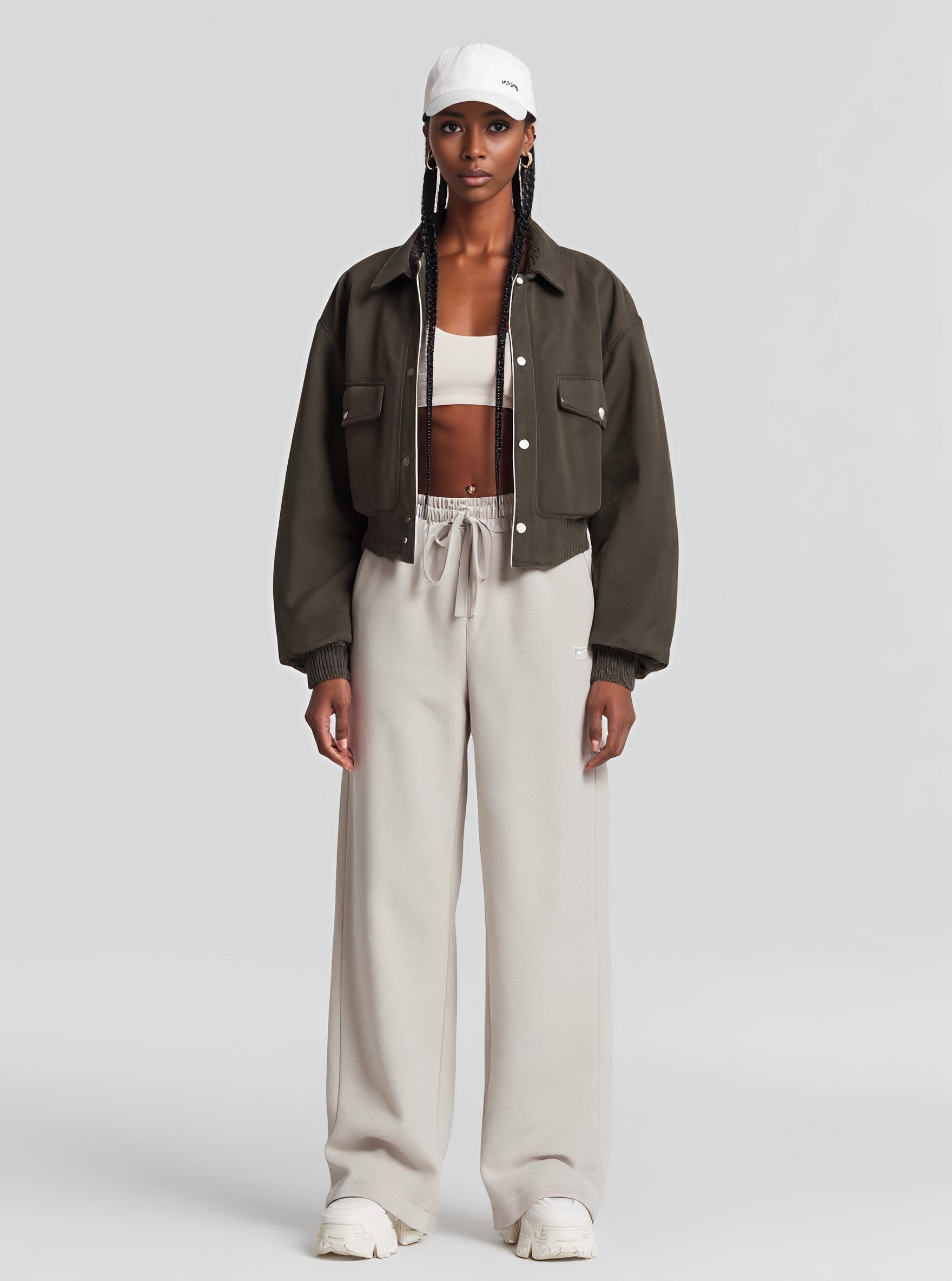 Casual Style Turn-down Collar Jacket For Women Autumn Season Fashionable Outerwear Comfortable Fit Upper Apparel