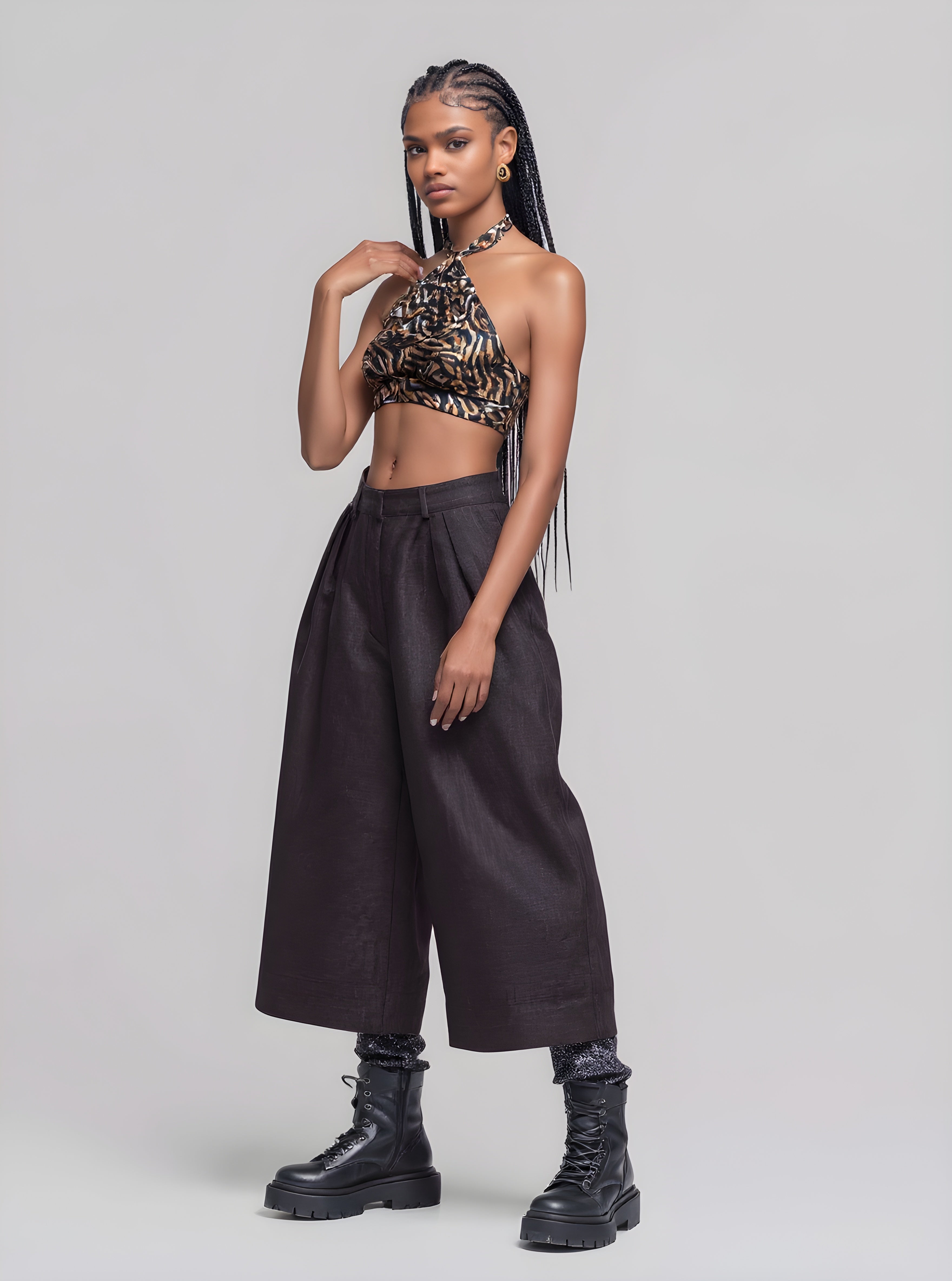 Women's Pants Summer Fashion Daily 2025 Trendy Chic Plain Sleeveless High Street Pants