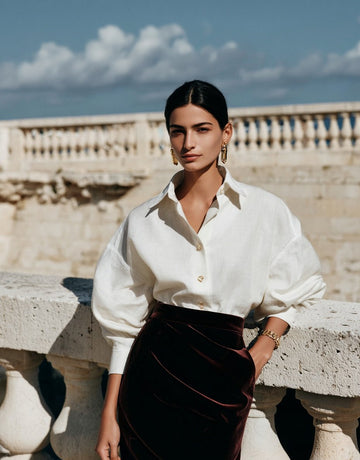 Women's Shirts 2025 Autumn Casual Simple Plain Single Breasted Button Front Lantern Sleeve Shirt Collar Daily Shirts