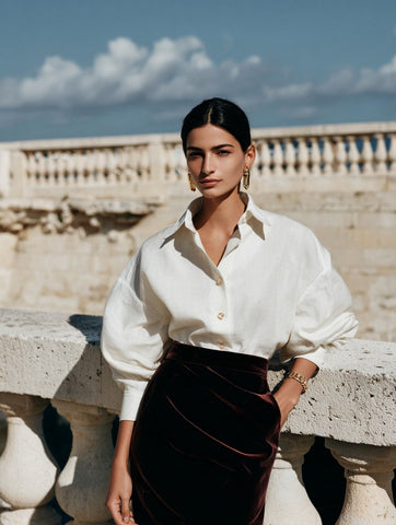 Women's Shirts 2025 Autumn Casual Simple Plain Single Breasted Button Front Lantern Sleeve Shirt Collar Daily Shirts