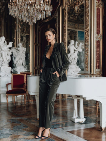 Women's Autumn Blazers Decent Casual Solid Color Long Sleeve Lapel Office Lady Blazers