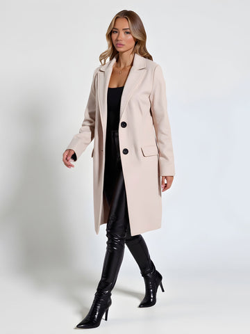 Women's Coats Winter Fashion Comfortable Decent 2025 Plain Mid-length Minimalism Lapel Long Sleeve Street Daily Coats