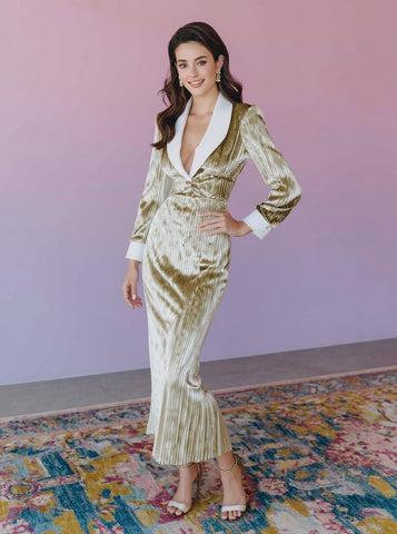 Women's Dresses Autumn Winter Daily 2025 Plain Long Sleeve Turn-down Collar Maxi A-line Sexy Club Dresses