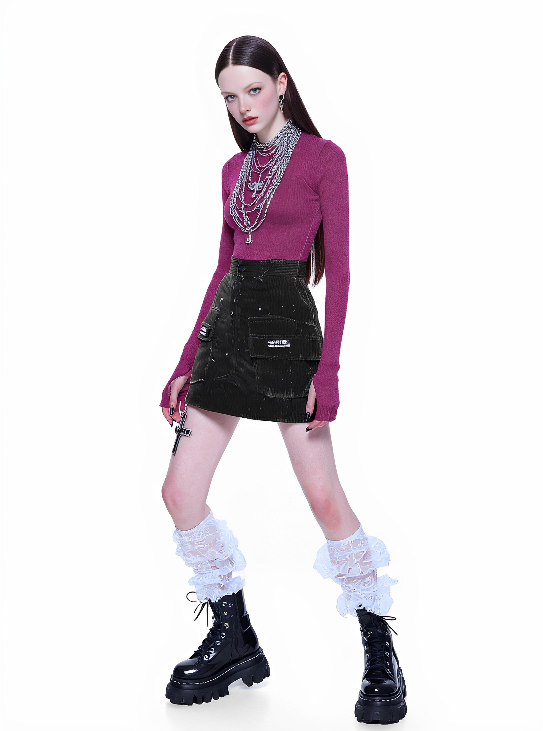 Casual Short Skirt Bodycon Regular Waistline Style Women's Fashion Mini Skirts Spring Autumn Seasonal Clothing