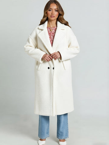 Women's Long Coat Autumn New European And American Style Artificial Fur Thick Warm Long Sleeve Outerwear