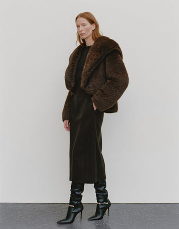 Fur One Women's Casual Style Fur Coat Winter Clothes Integrated Leather And Fur Outerwear