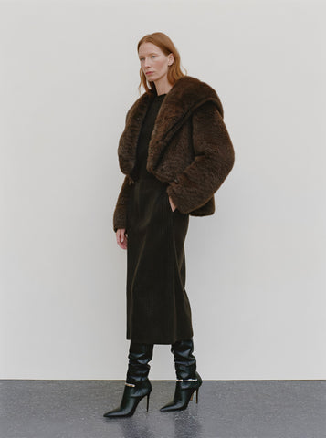 Fur One Women's Casual Style Fur Coat Winter Clothes Integrated Leather And Fur Outerwear