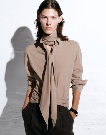 Women's Autumn Winter 2025 Shirts Daily Fashion Plain Long Sleeve Lapel Regular Fit Casual Shirts