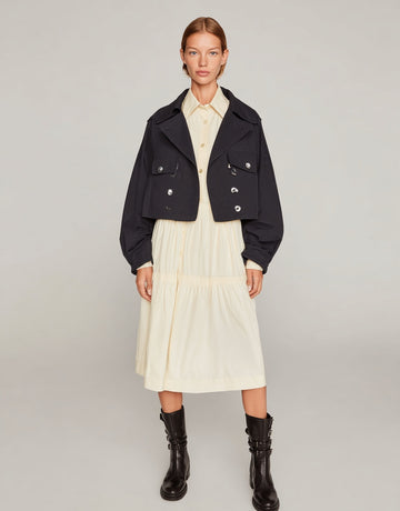 Women's Jackets Autumn Winter 2025 French-Touched Buttoned Plain Long Sleeve Lapel Casual Lightweight Jackets