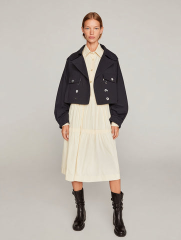 Women's Jackets Autumn Winter 2025 French-Touched Buttoned Plain Long Sleeve Lapel Casual Lightweight Jackets