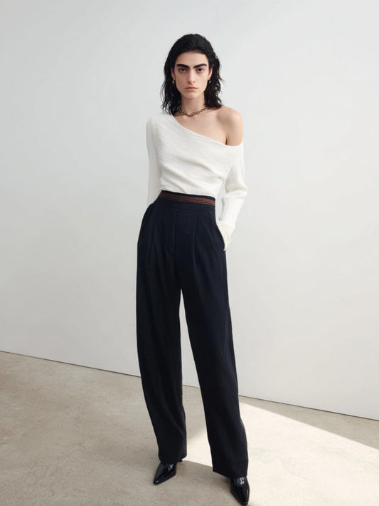 Autumn Winter Pants 2025 Women's Fashion Plain Ankle High Waist Full Length Office Lady Pants