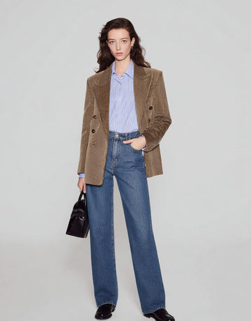 Women's Blazers Autumn Winter 2025 Elegant Sophisticated Plain Long Sleeve Lapel Casual Blazers