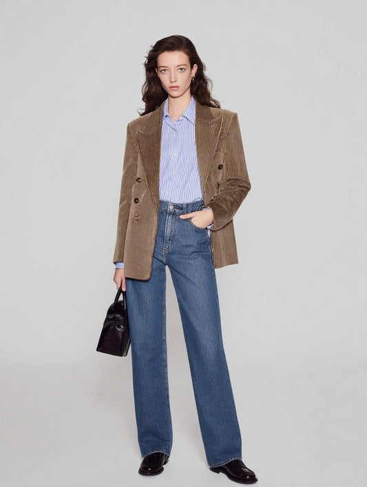 Women's Blazers Autumn Winter 2025 Elegant Sophisticated Plain Long Sleeve Lapel Casual Blazers