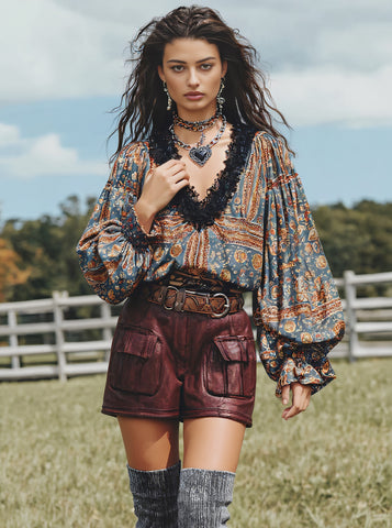 Spring Dress Autumn Casual Fit V-neck Regular Length Top Little Shirt Fashion Comfortable Women's Clothing