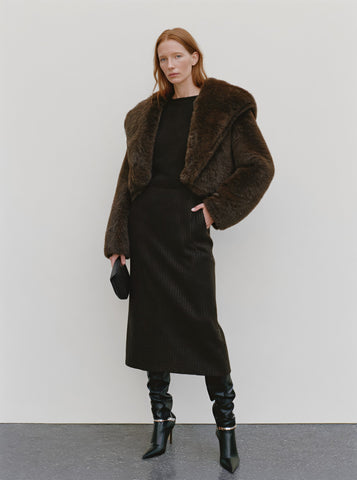 Fur One Women's Casual Style Fur Coat Winter Clothes Integrated Leather And Fur Outerwear
