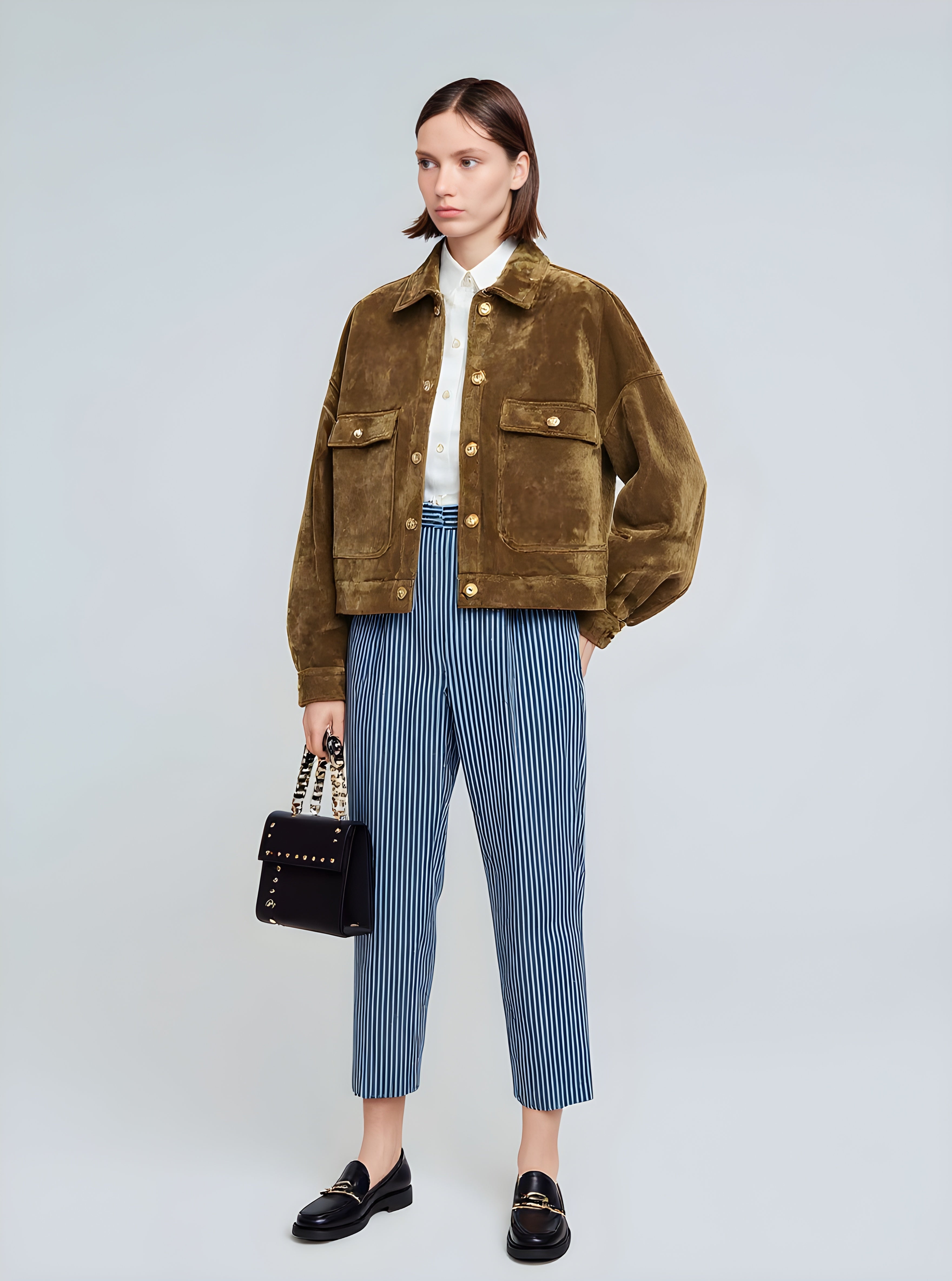 Women's Jackets Autumn Winter 2025 Elegant Cozy Plain Long Sleeve Turn-down Collar Casual Lightweight Jackets