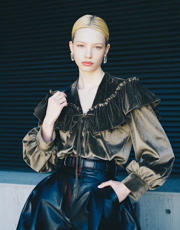 Little Shirt Autumn V-neck Casual Fit Top Regular Length Women's Fashion Comfortable Breathable Casual Wear