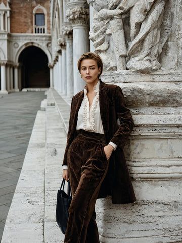 Women's Autumn Blazers Fashion Decent Solid Color Long Sleeve Lapel Office Lady Long Blazers