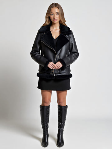 Women's Fleece-Lined Thickened Fur Coat Casual Fashion Simple Style Autumn Winter Warm Jacket European American Wholesale