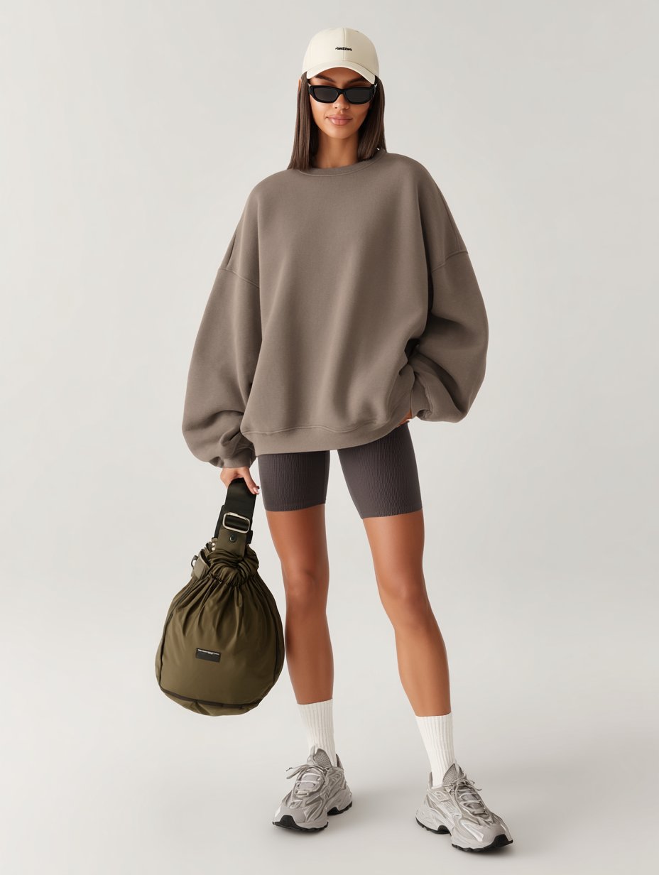 Autumn Casual Fit Pullover Straight Sleeve Style Comfortable Women's Sweatshirt Fashionable Streetwear Top