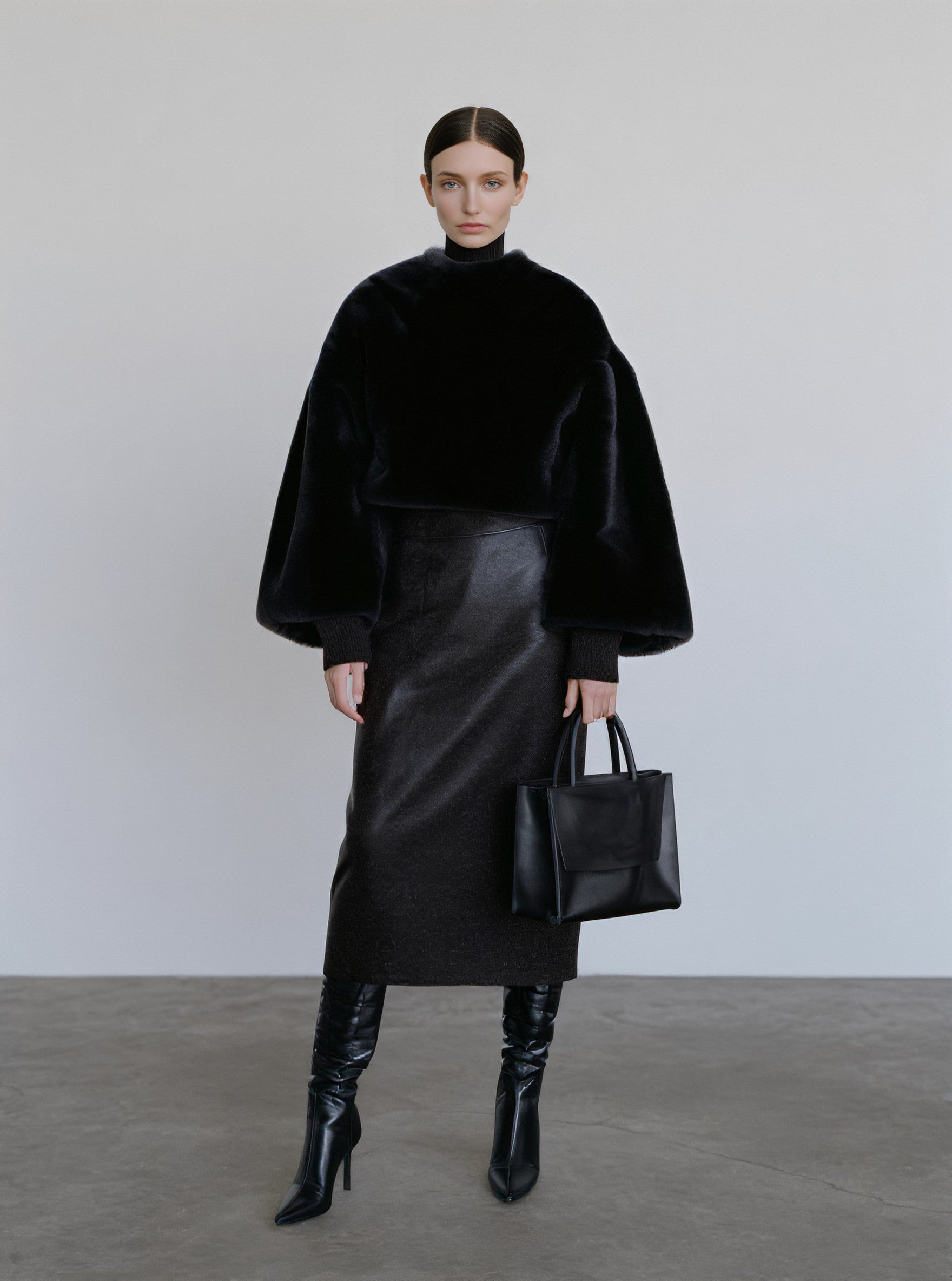 Fur One Women's Casual Style Fur Coat Winter Clothes Integrated Leather And Fur Jacket