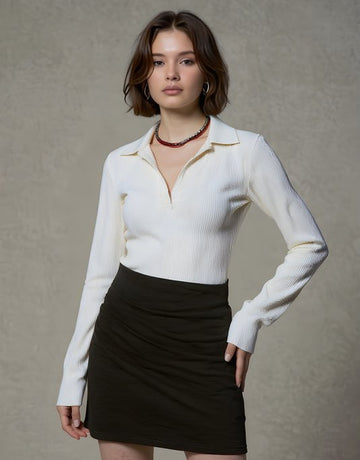 Autumn Retro Long Sleeve Casual T-Shirt Regular Length Comfortable Women's Top Fashionable Classic Style for Autumn Season