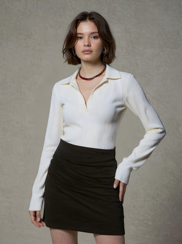 Autumn Retro Long Sleeve Casual T-Shirt Regular Length Comfortable Women's Top Fashionable Classic Style for Autumn Season