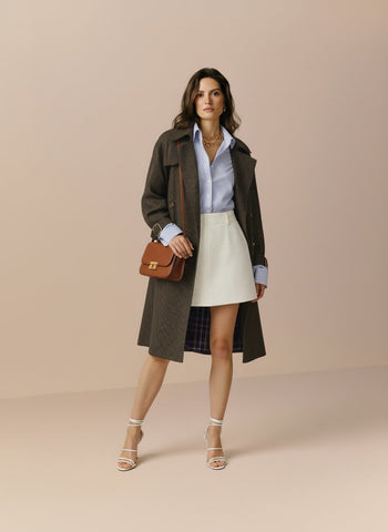 Casual Lengthened Style Windbreaker Autumn Winter Women's Clothing Fashionable Outerwear for Ladies