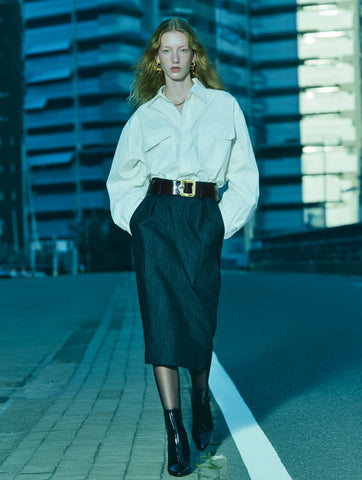 Autumn Casual Fit Skirt Midi Regular Waistline Women's Fashion Outerwear Half Skirt Elegant Classy Style