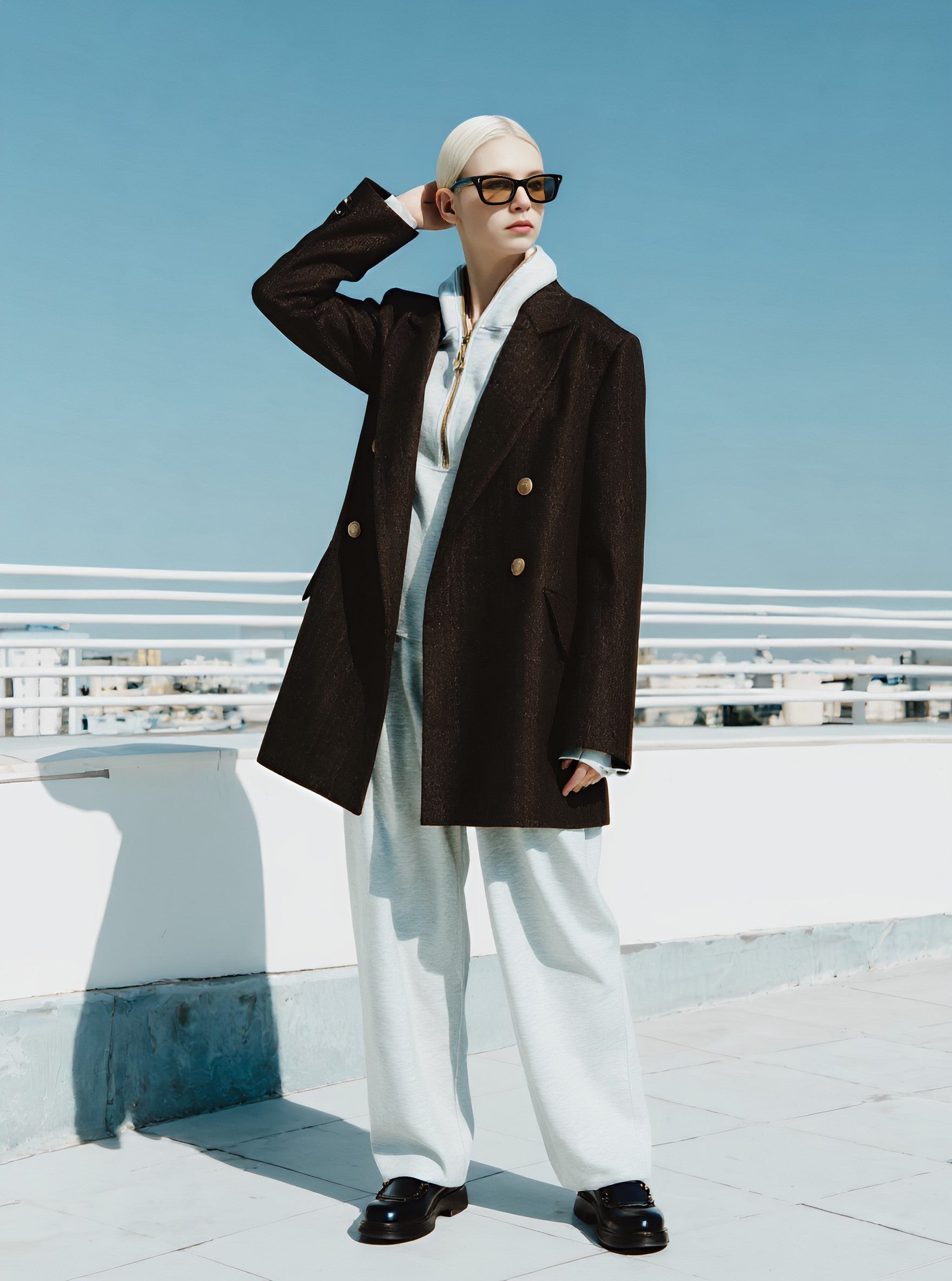 Autumn Casual Fit Long Sleeve Straight Tube Arm Women's Top Fashion Style Regular Length Classic Businesswear