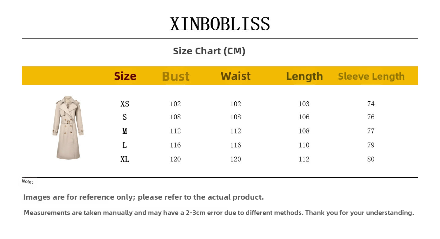 Women's Double-Breasted Coat With Cuff Buttons Stand Collar Waist Belt Slim Fit Four Colors Available Straight From Factory