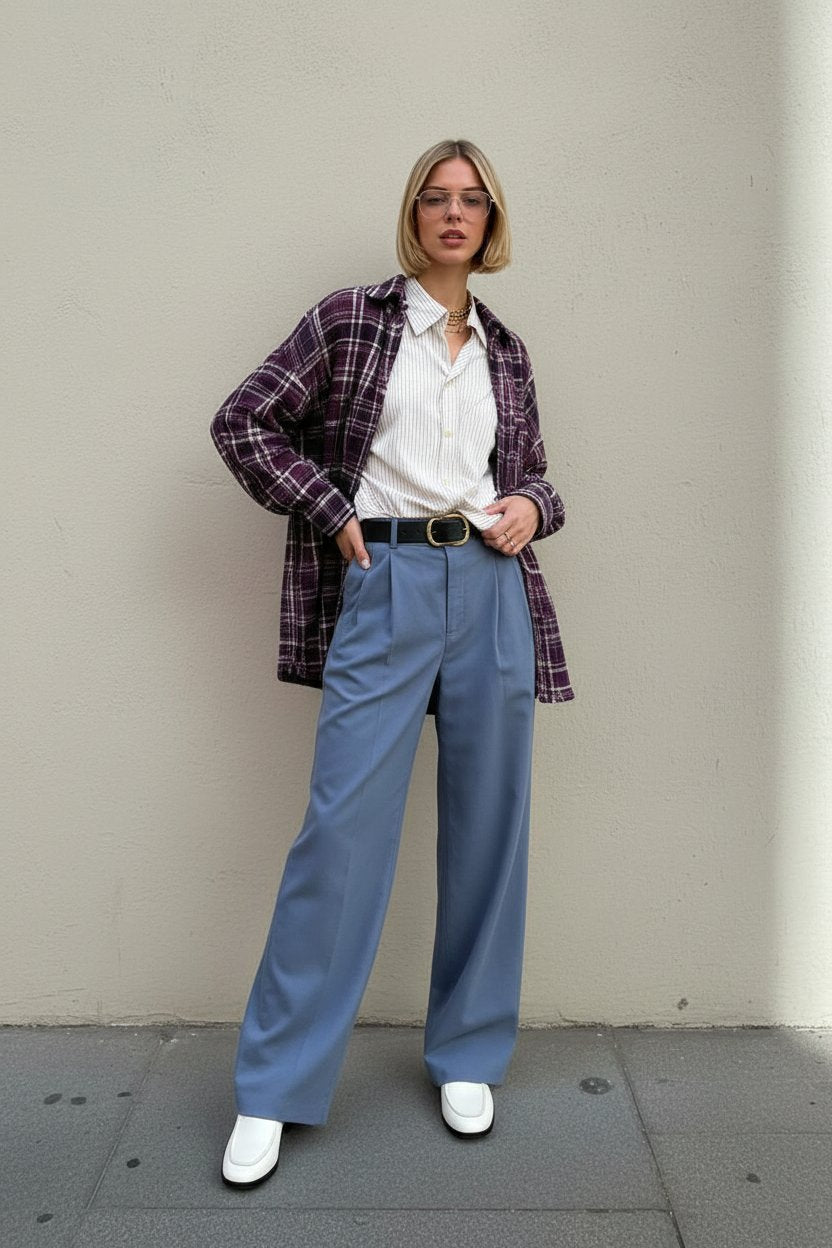 Loose Fit Casual Shirt Autumn Winter Clothes Long Style Turn-down Collar Female Top Fashion Outerwear