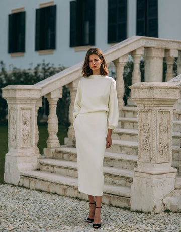 Women's Dress Autumn Elegant 2025 Plain Boat Neck Lantern Sleeve Straight Slim Fit Midi Evening Formal Dress