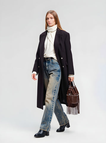 Women's Winter Jackets Autumn Winter Fashion Daily 2025 Cultural Elegant Plain Long Sleeve Lapel Casual Coats