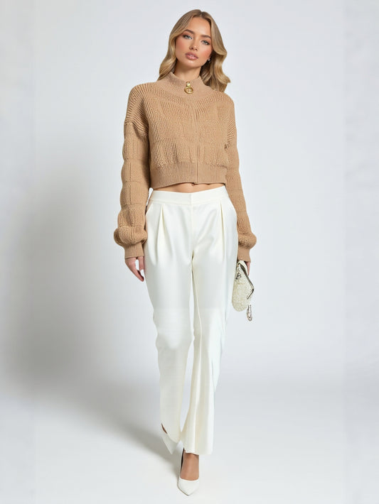 Women's Autumn Fashion Zipper Cardigan Sweater European American Style Profile New