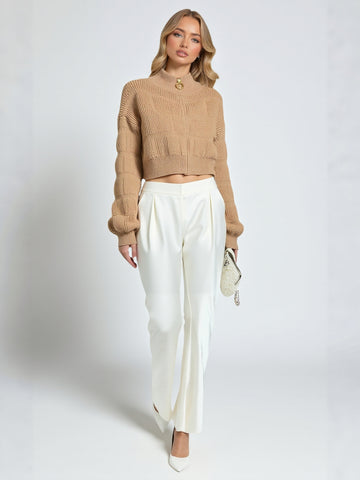 Women's Autumn Fashion Zipper Cardigan Sweater European American Style Profile New