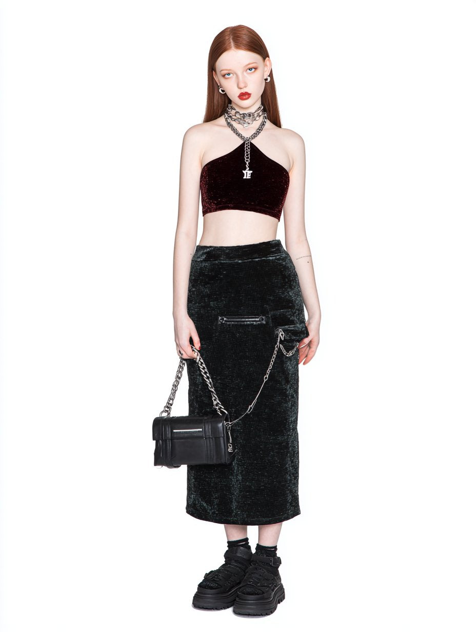 Autumn Strapless Classic Casual Hanging Neck Collar Women's Top Fashionable Elegant Style Regular Length Blouse