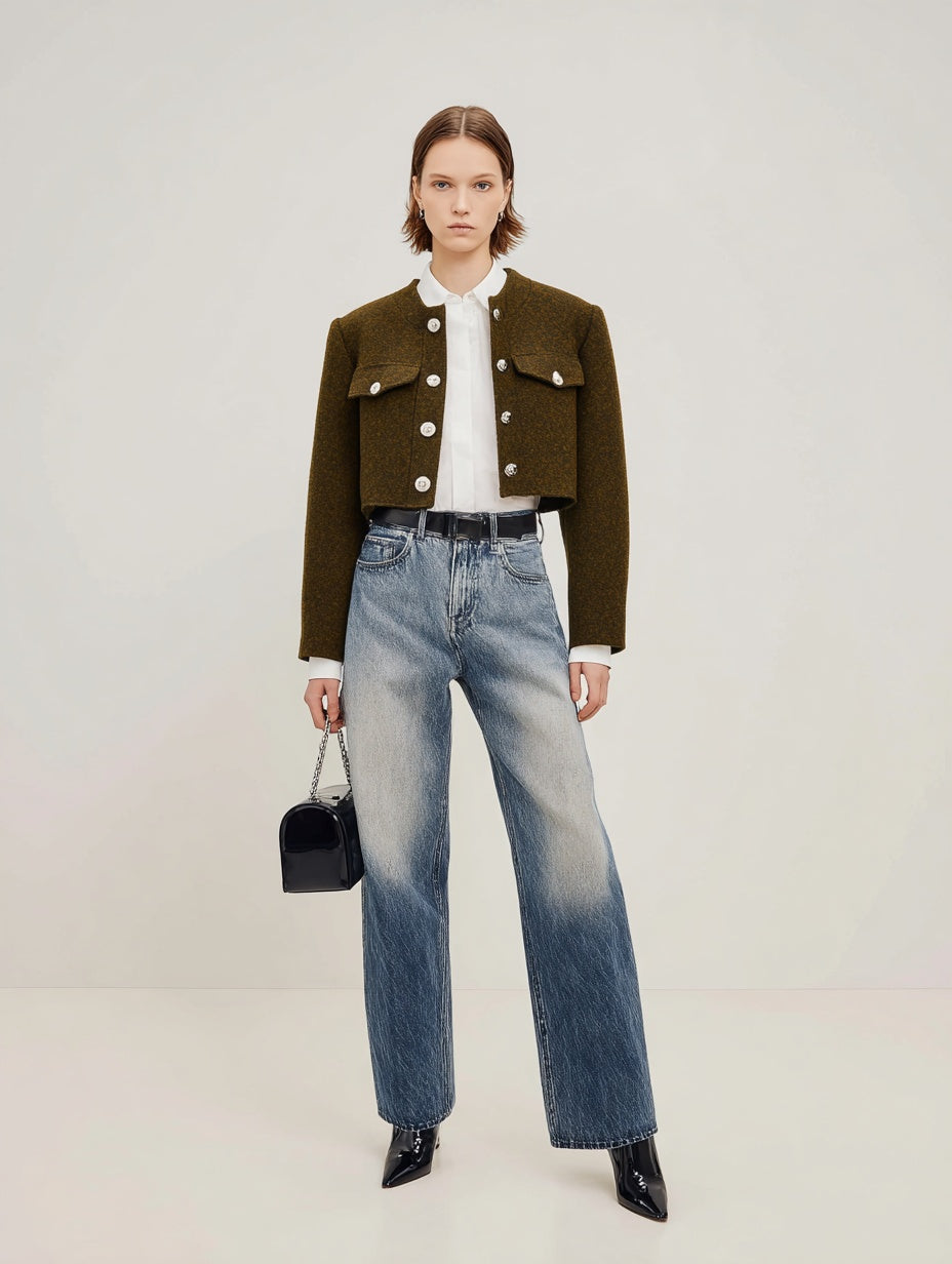 Women's Lightweight Jackets Autumn Winter 2025 Chic Elegant Plain Long Sleeve Round Neck Casual Lightweight Jackets