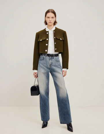 Women's Lightweight Jackets Autumn Winter 2025 Chic Elegant Plain Long Sleeve Round Neck Casual Lightweight Jackets