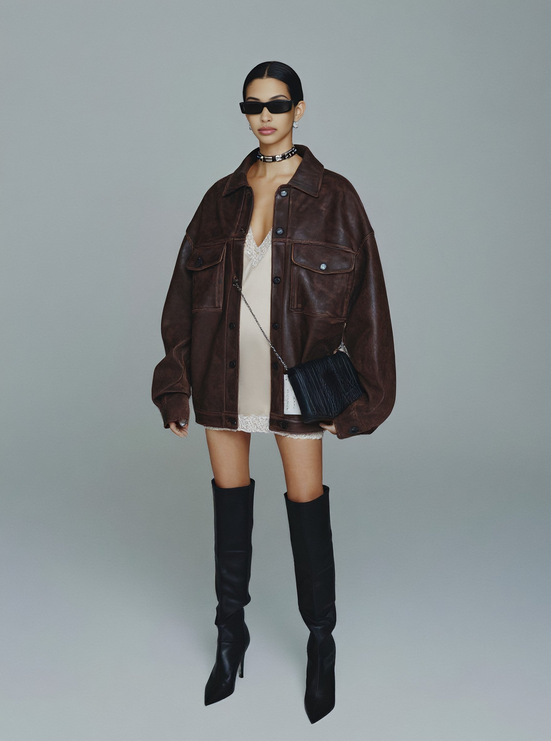 Women's Casual Leather Coat Winter Clothes Stylish Outerwear for Autumn And Winter Seasons