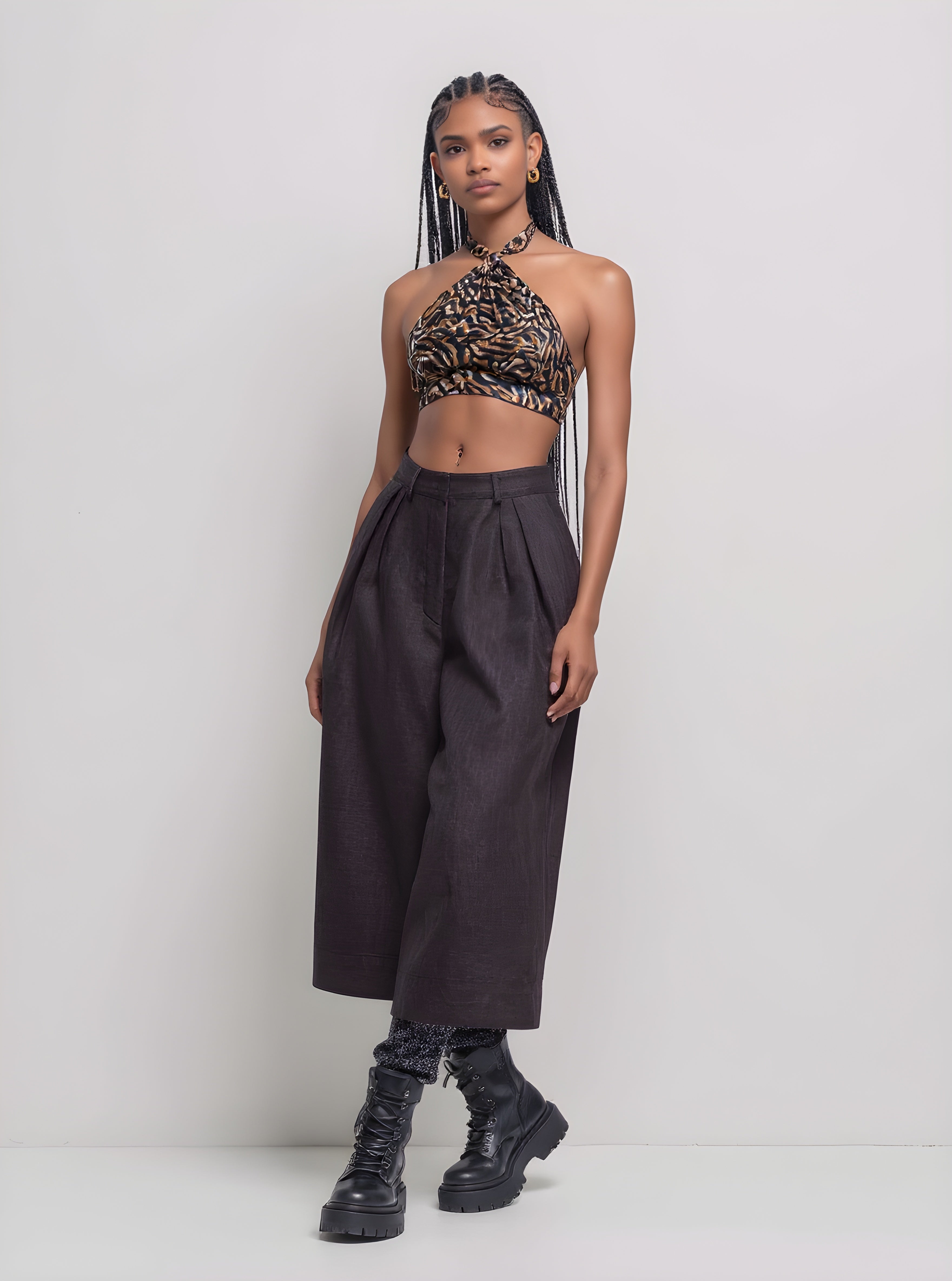 Women's Pants Summer Fashion Daily 2025 Trendy Chic Plain Sleeveless High Street Pants