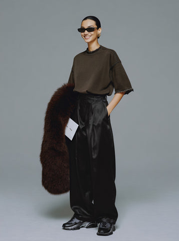 Winter Straight Leg Pants Casual Loose Full Length Mid Waist Women's Fashion Trousers Comfortable Fit Long Pants