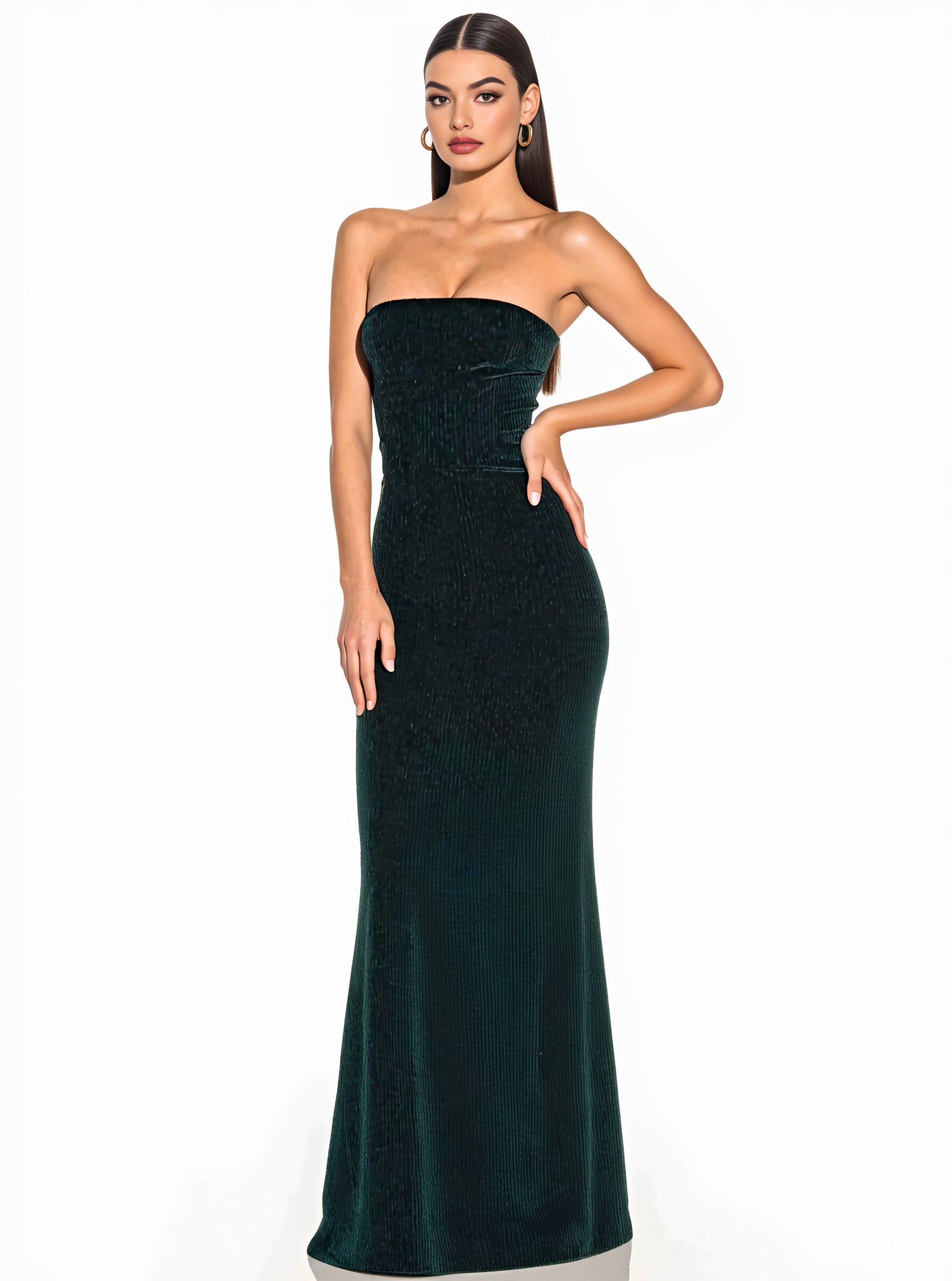 Fashionable Tight Summer Dress No Sleeve Floor-Length Skirt Style Elegant And Stylish Women's Clothing For The Summer Season