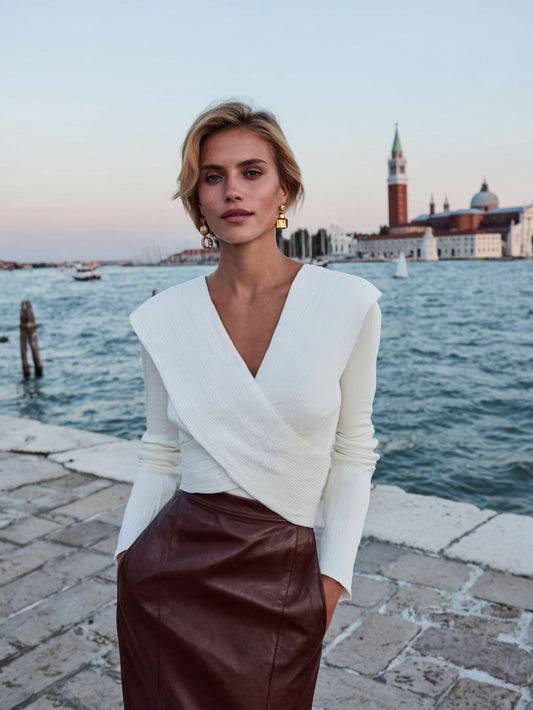 Women's Autumn T-Shirts Simple Basics Solid Color Long Sleeve V-Neck Casual Tees