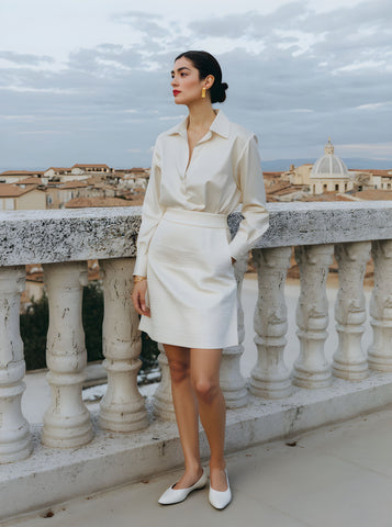 Women's Shirts 2025 Autumn Basics Simple Plain Single Breasted Button Front Cuff Sleeve Shirt Collar Daily Shirts