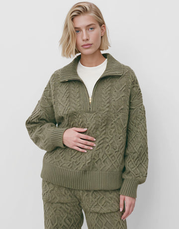 Loose Fit Long Sleeve Sweater Winter Clothes Casual Style Turn-down Collar Straight Tube Sleeves Regular Length Top For Women