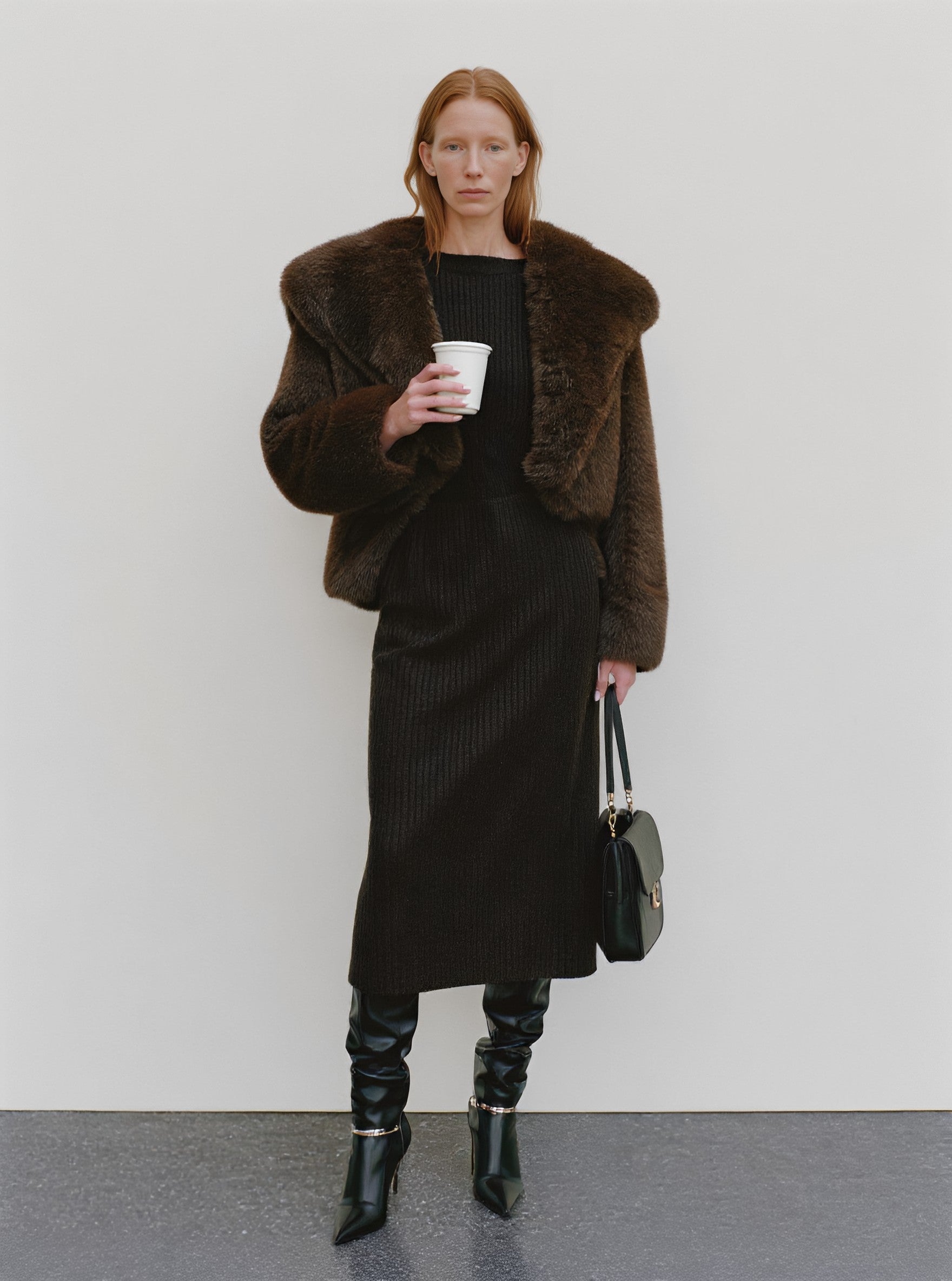 Fur One Women's Casual Style Fur Coat Winter Clothes Integrated Leather And Fur Outerwear