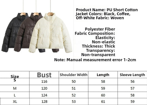 Winter Women's Warm Chic Coat European American Style Solid Color Casual Loose Collar Long Sleeve High Neck Coat